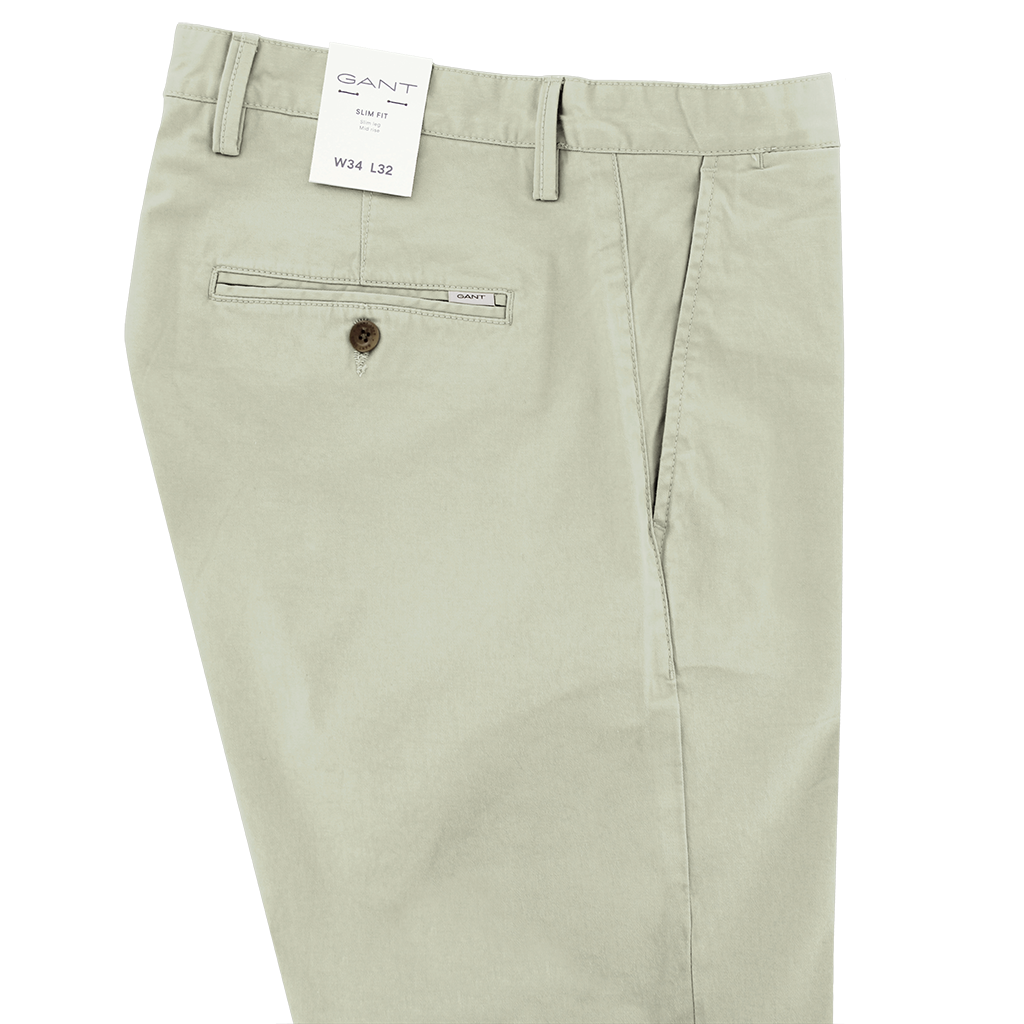 Gant Slim Fit Twill Chinos Stone