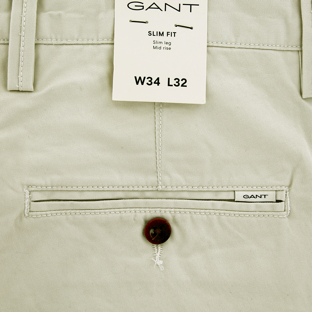 Gant Slim Fit Twill Chinos Stone