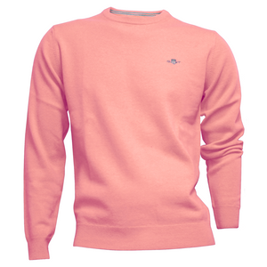 Gant Classic Cotton Crew Neck Sweater Pink