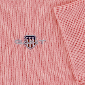 Gant Classic Cotton Crew Neck Sweater Pink