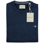 Load image into Gallery viewer, Gant Classic Cotton Crew Neck Sweater Denim
