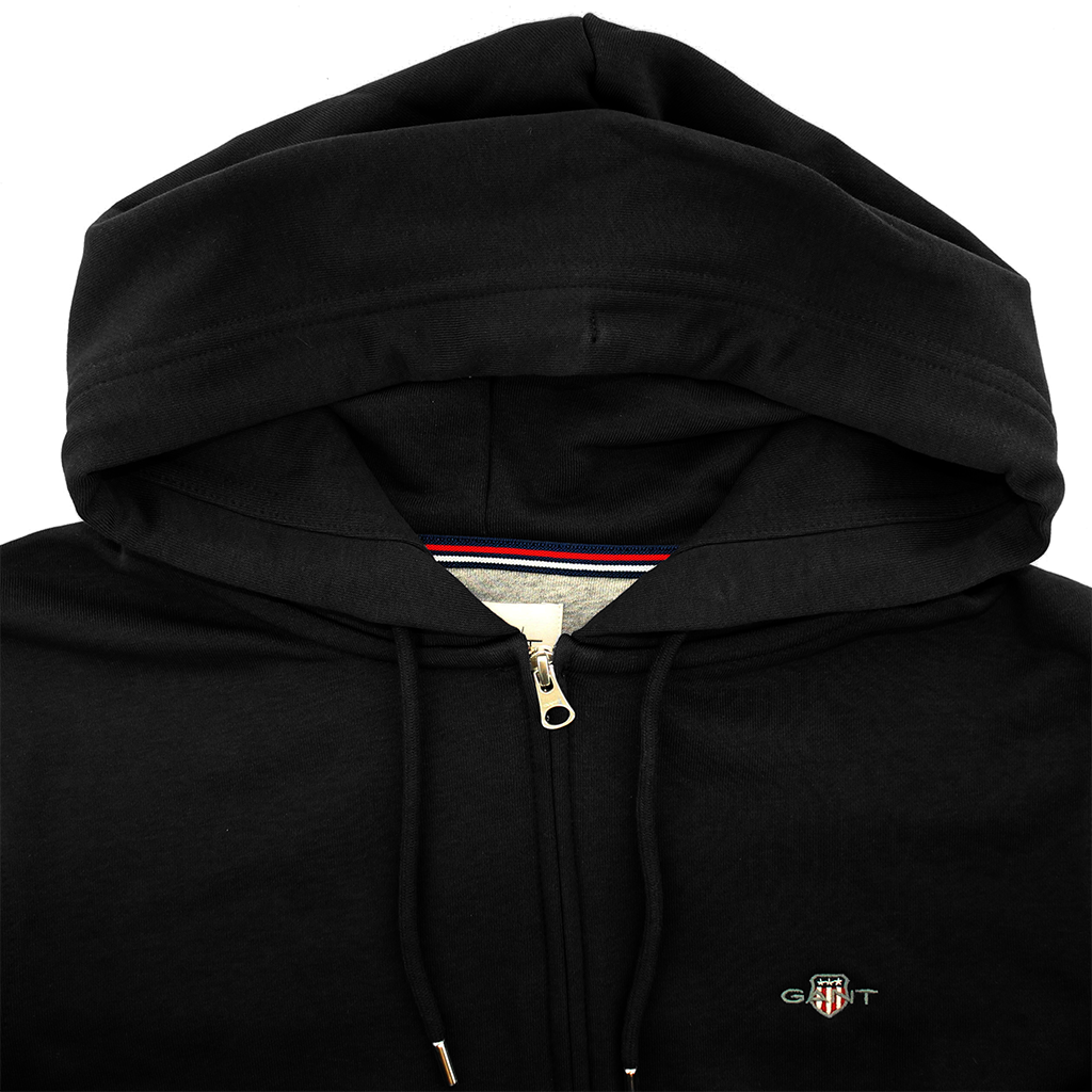 Gant Full Zip Shield Hoodie Black