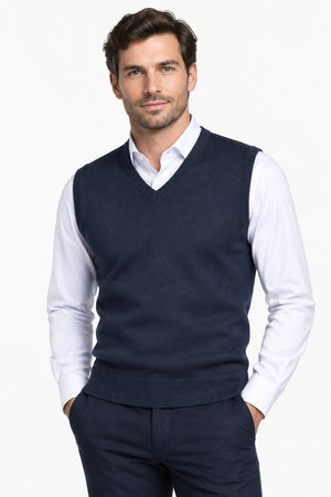 Navy V-Neck Slipover
