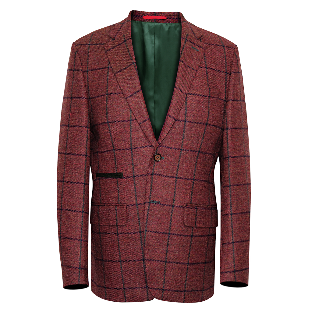 Berry Check Jacket Regular Length