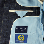 Load image into Gallery viewer, Navy Check Jacket Short Length
