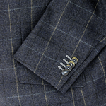 Load image into Gallery viewer, Navy Check Jacket Short Length
