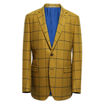 Load image into Gallery viewer, Mustard Navy Overcheck Jacket
