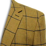 Load image into Gallery viewer, Mustard Navy Overcheck Jacket
