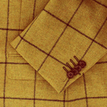 Load image into Gallery viewer, Mustard Navy Overcheck Jacket
