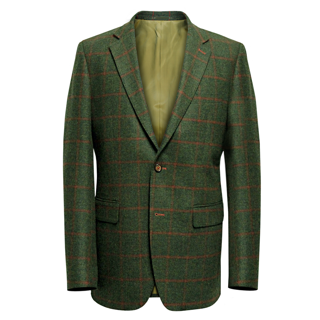 Olive Red Overcheck Jacket