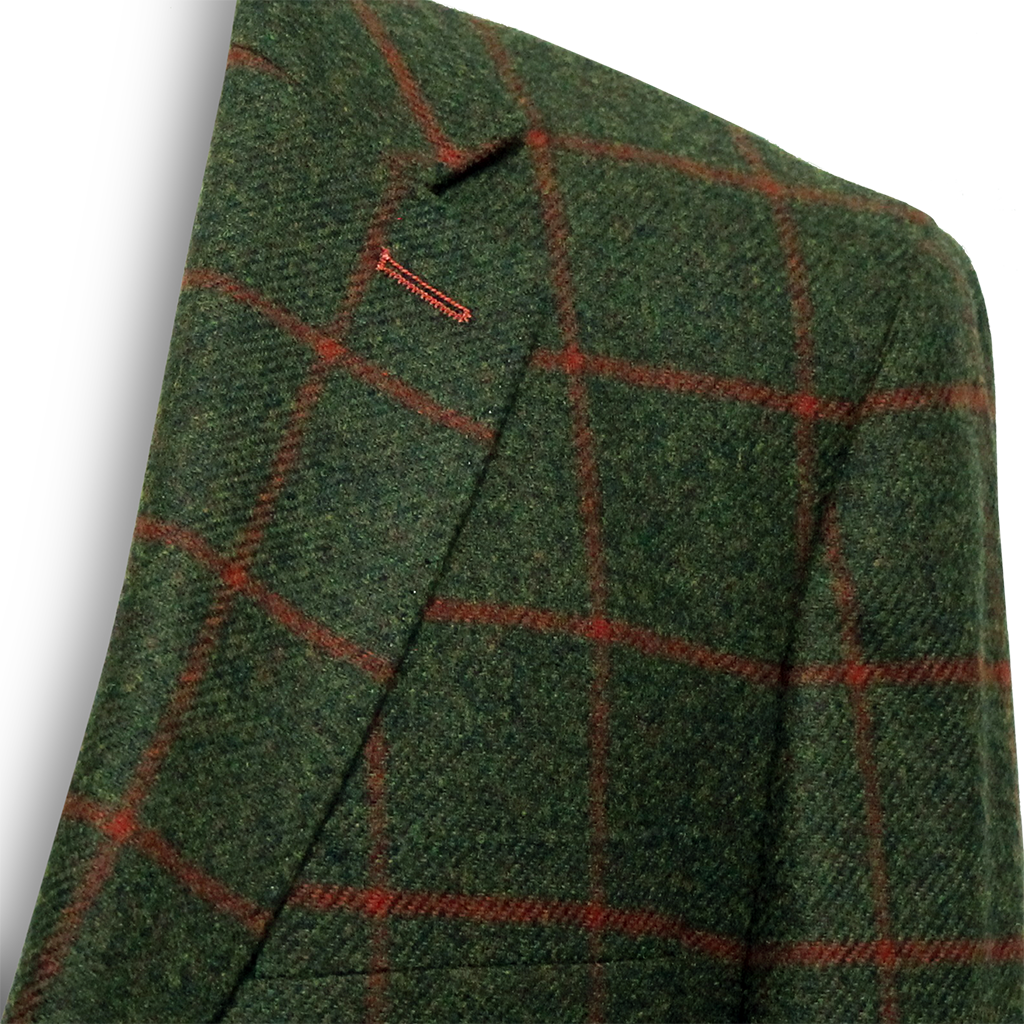 Olive Red Overcheck Jacket