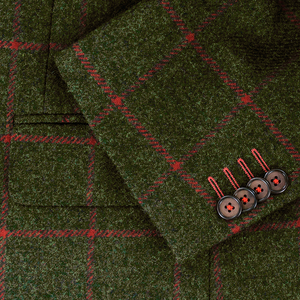 Olive Red Overcheck Jacket