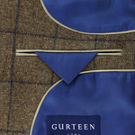 Load image into Gallery viewer, Gurteen Pure Wool Jacket Navy Overcheck Long Length
