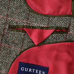 Load image into Gallery viewer, Gurteen Pure Wool Reigate Jacket Wine Overcheck Long Length
