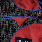 Load image into Gallery viewer, Gurteen Pure Wool Reigate Jacket Red Overcheck Regular Length
