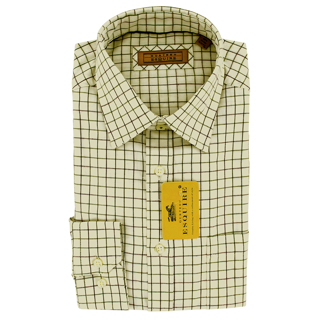 Gurteen Esquire Brushed Cotton Shirt Cumbria Corn