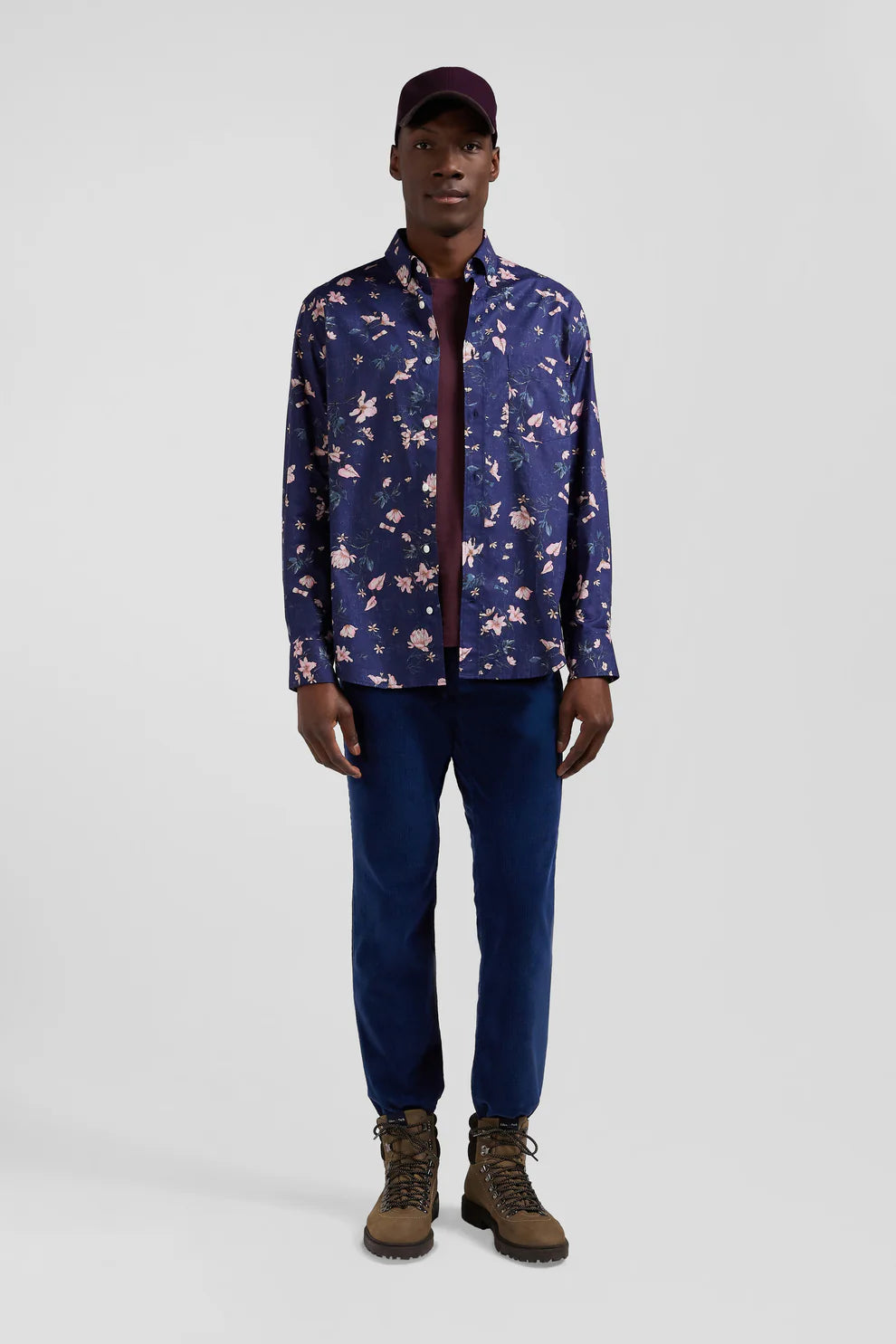 Eden Park Long Sleeve Floral Shirt Indigo