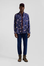 Load image into Gallery viewer, Eden Park Long Sleeve Floral Shirt Indigo
