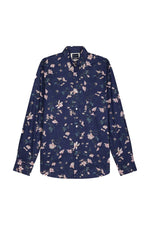 Load image into Gallery viewer, Eden Park Long Sleeve Floral Shirt Indigo
