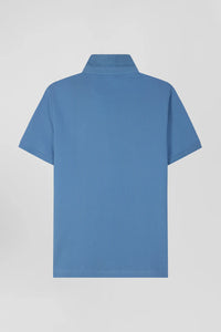 Eden Park Stretch Cotton Polo Shirt Blue