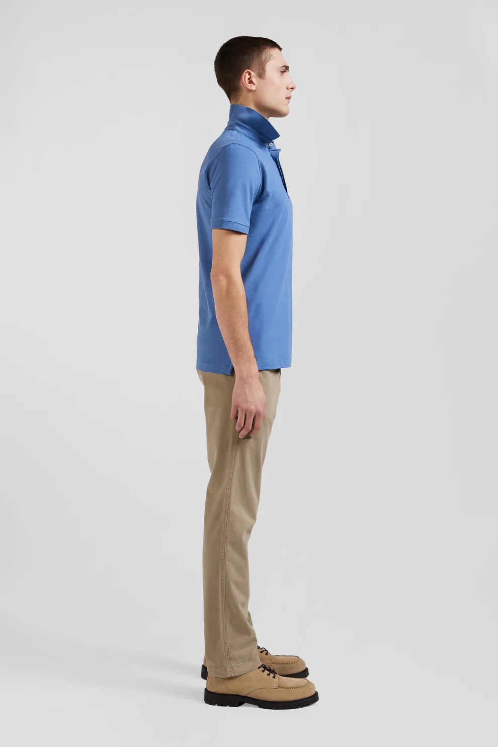 Eden Park Stretch Cotton Polo Shirt Blue