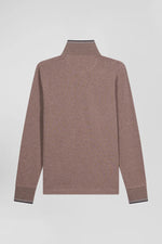 Load image into Gallery viewer, Eden Park Contrast Trimming Long Sleeve Polo Shirt Mocha
