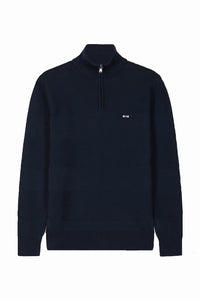 Eden Park Half Zip Two Tone Sweater Navy