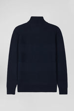 Load image into Gallery viewer, Eden Park Half Zip Two Tone Sweater Navy
