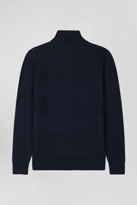 Eden Park Half Zip Two Tone Sweater Navy