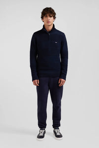 Eden Park Half Zip Two Tone Sweater Navy