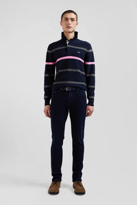 Eden Park Navy Striped Rugby Top Marine