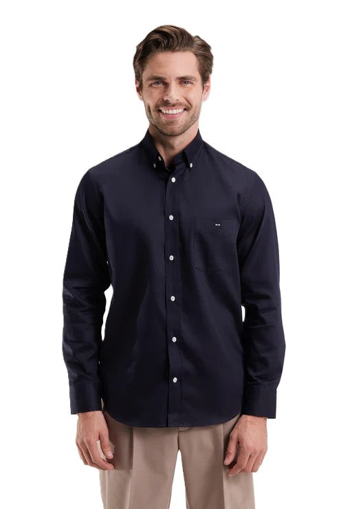 Marine Pique Cotton Shirt