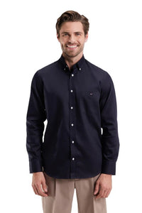 Marine Pique Cotton Shirt