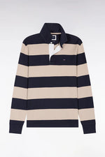 Load image into Gallery viewer, Navy Block Stripe Rugger
