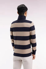 Load image into Gallery viewer, Navy Block Stripe Rugger
