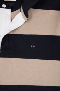 Navy Block Stripe Rugger