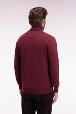 Load image into Gallery viewer, Wine Half Zip Sweater

