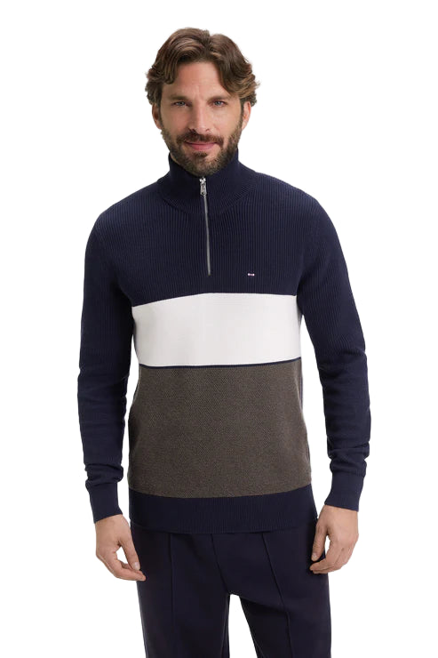 Navy Knitted Rugger