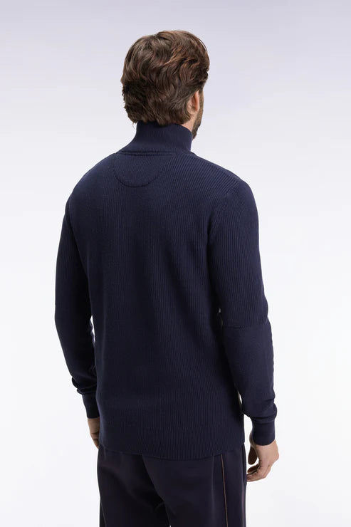 Navy Knitted Rugger