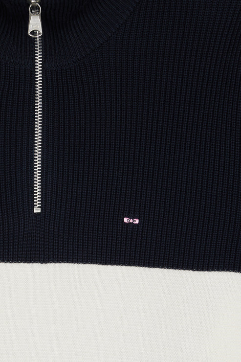 Navy Knitted Rugger