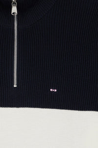 Navy Knitted Rugger