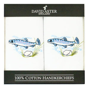 Fish Embroidered Handkerchiefs