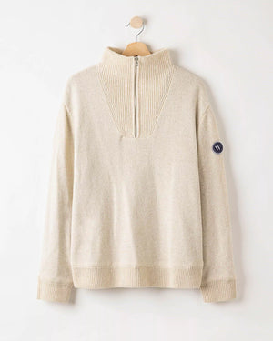 Cream Bosse Windproof Half Zip