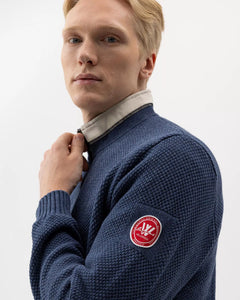 Denim Classic Half Zip Sweater