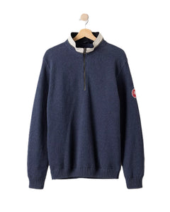 Denim Classic Half Zip Sweater