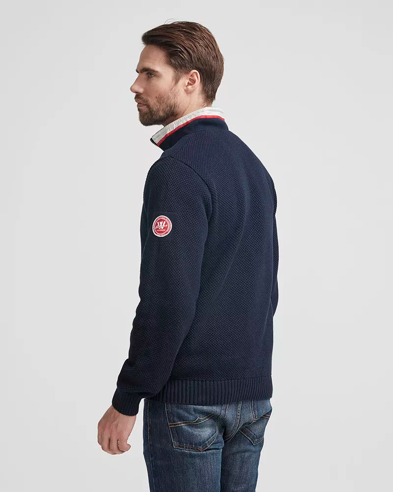 Holebrook Sweden Classic Half Zip Sweater Navy