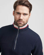 Load image into Gallery viewer, Holebrook Sweden Classic Half Zip Sweater Navy
