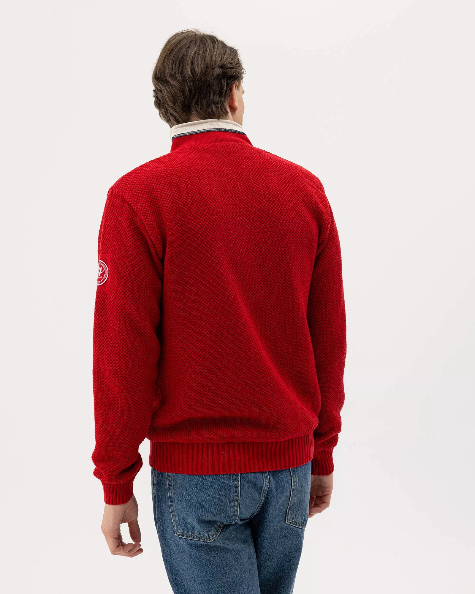 Red Half Zip Sweater