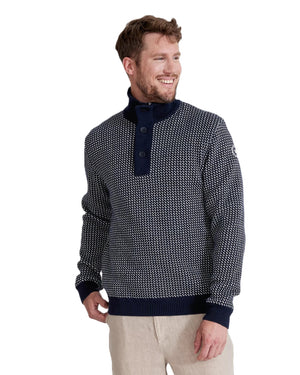 Navy Ingvar Half Sweater