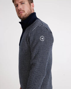 Navy Ingvar Half Sweater